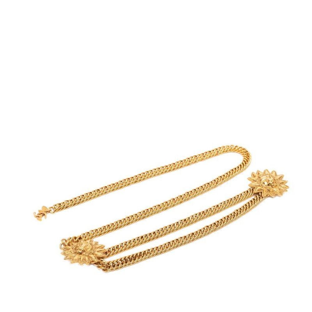 Chanel Vintage Coco Mark Lion Motif Chain Belt